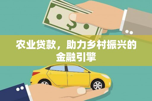 武安农业贷款，助力乡村振兴的金融引擎