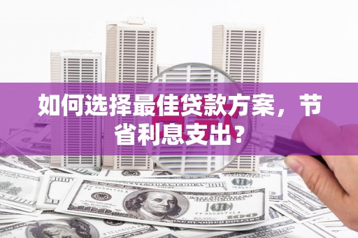 武安如何选择最佳贷款方案，节省利息支出？