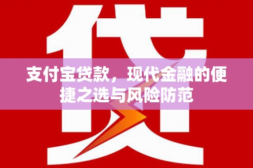 武安支付宝贷款，现代金融的便捷之选与风险防范