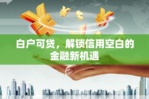 武安白户可贷，解锁信用空白的金融新机遇