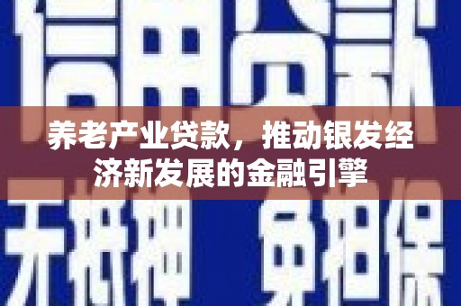 武安养老产业贷款，推动银发经济新发展的金融引擎