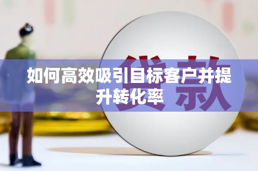 武安如何高效吸引目标客户并提升转化率