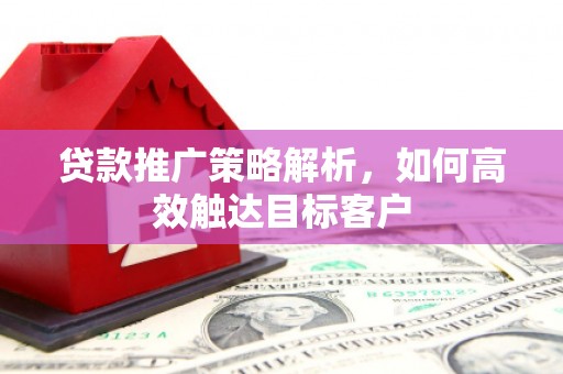 武安贷款推广策略解析，如何高效触达目标客户