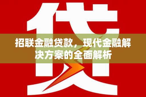 武安招联金融贷款，现代金融解决方案的全面解析
