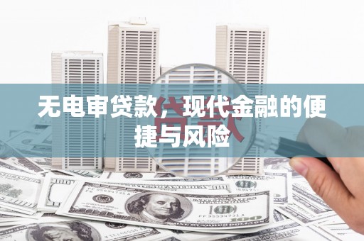 武安无电审贷款，现代金融的便捷与风险