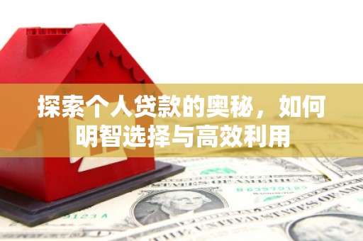 武安探索个人贷款的奥秘，如何明智选择与高效利用
