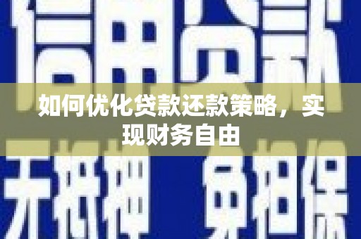 武安如何优化贷款还款策略，实现财务自由
