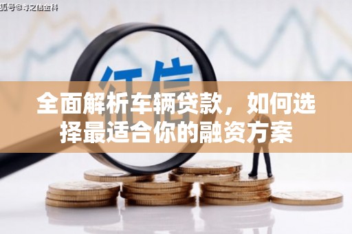 武安全面解析车辆贷款，如何选择最适合你的融资方案