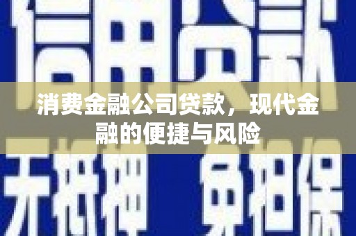 武安消费金融公司贷款，现代金融的便捷与风险