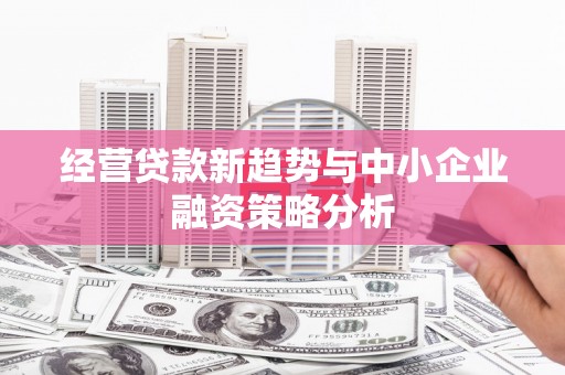 武安经营贷款新趋势与中小企业融资策略分析