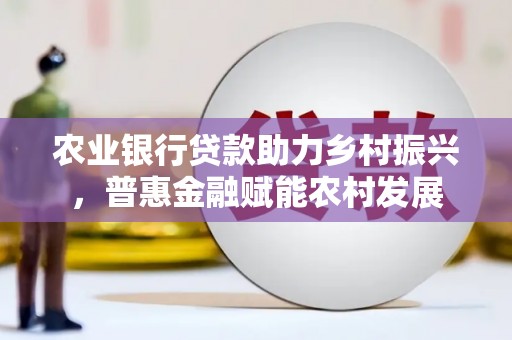 武安农业银行贷款助力乡村振兴，普惠金融赋能农村发展